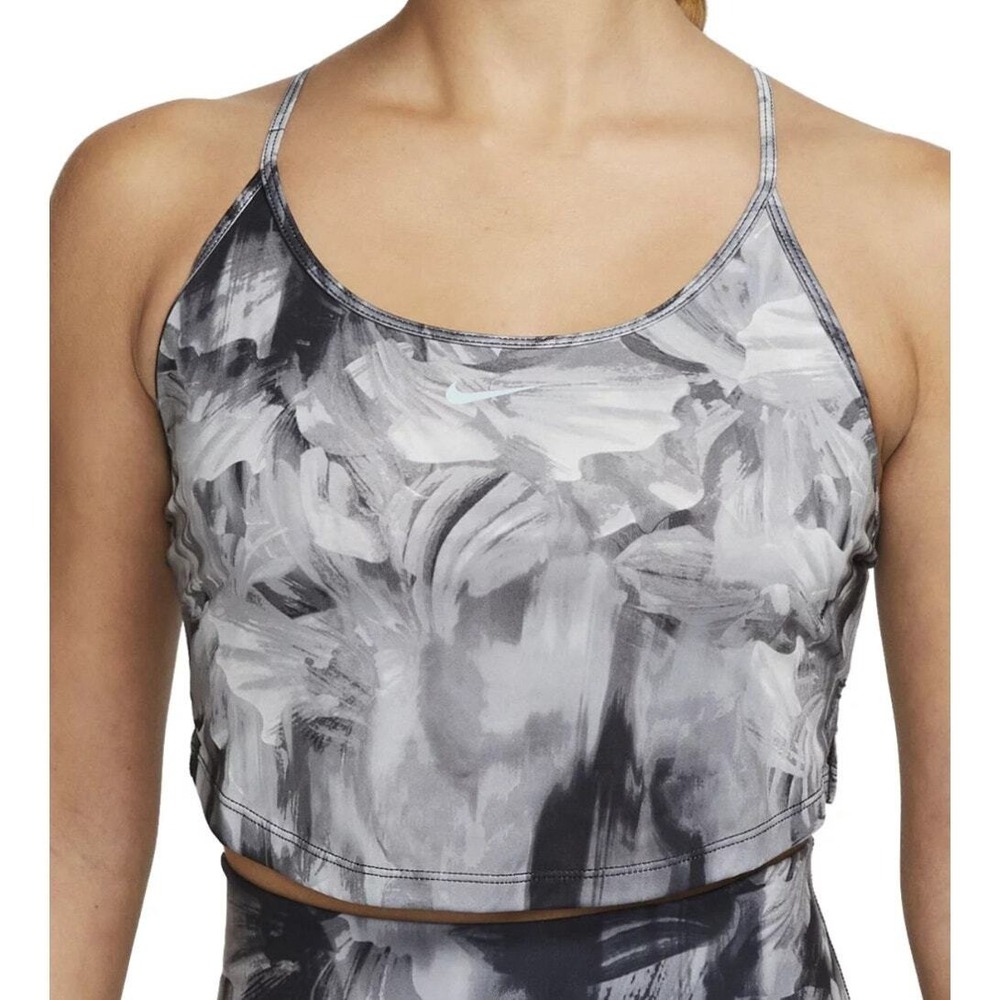 Nike Womens XXL Training Crop Tank Top Grey  Abstract T-Back DV9866-010 NEW